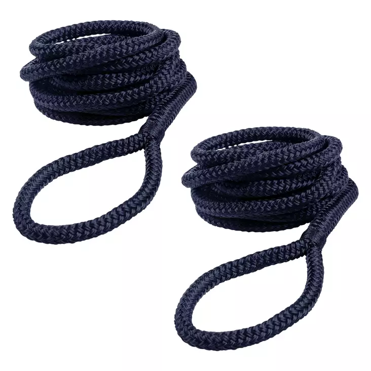 Qvarken Lepuuttajan köysi 8mm 2m navy sin 2kpl - Veneen kiinnitysköydet ja kettingit - 6438235215472 - 1