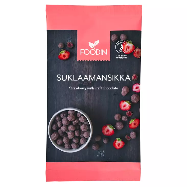 raakasuklaamansikka luomu foodin - Herkut ja juomat - 6430055219142 - 1