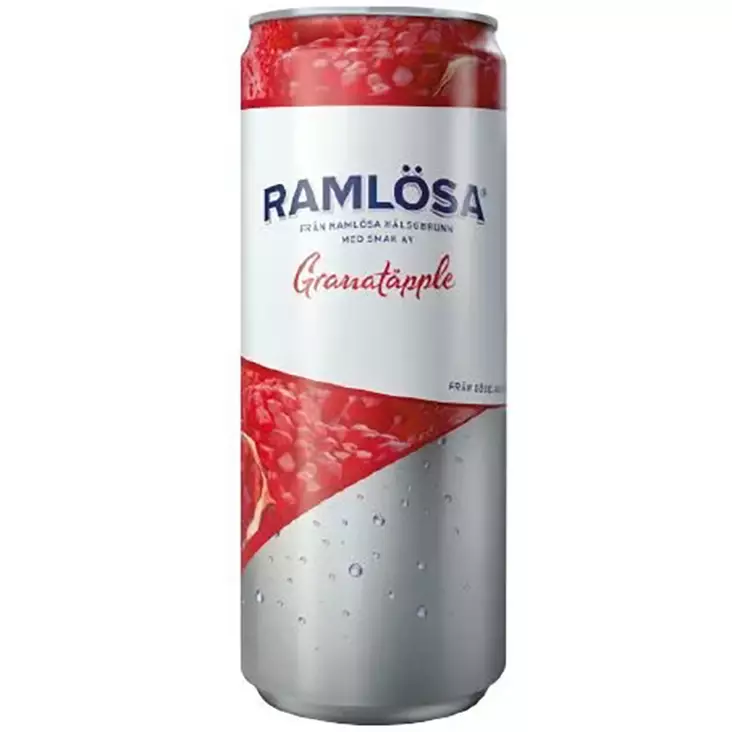 Ramlösa granaattiomenakivennäisvesi 330 ml tölkki - Virvoitusjuomat  - 7310070004772 - 1