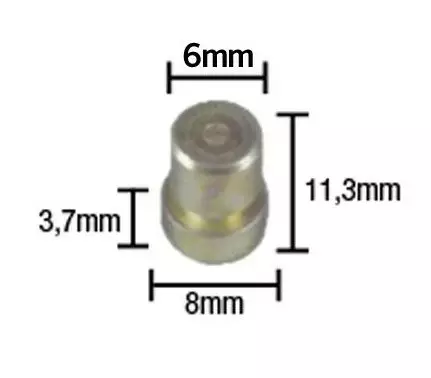 murtosokka 8mm 6mm - Ruohonleikkurin pakoputket, rungon osat - 4023055692842 - 1