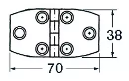 S.S Sarana 70x38mm - Veneen saranat ja kiinnityslevyt - 8033137005732 - 1