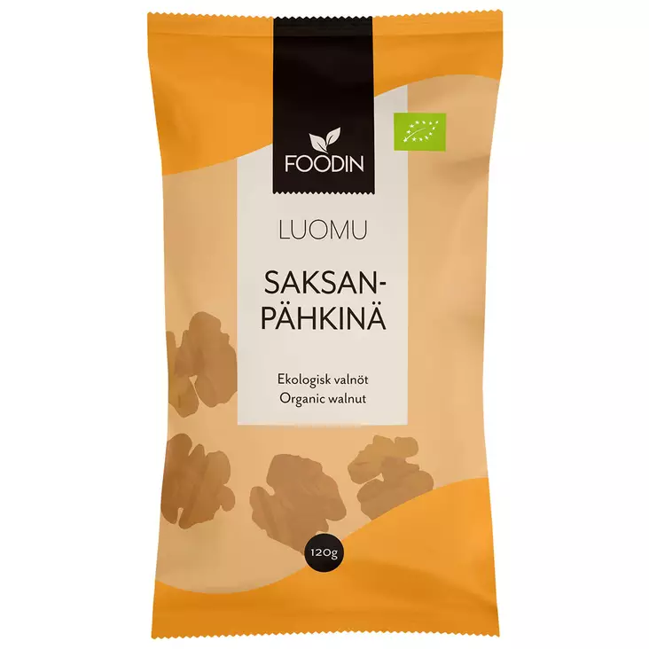 Saksanpähkinä luomu Foodin - Pähkinät, siemenet ja levitteet - 6430055215502 - 1