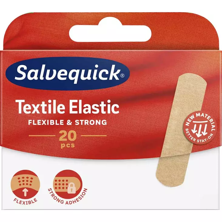 Salvequick textile kangaslaastari 20 kpl - Ensiapupakkaukset ja laastarit - 7310616442242 - 1