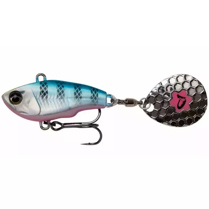 Savage gear fat tail spin lippauistin 6,5cm 16g blue silver pink - Lippauistimet - 5706301717672 - 1