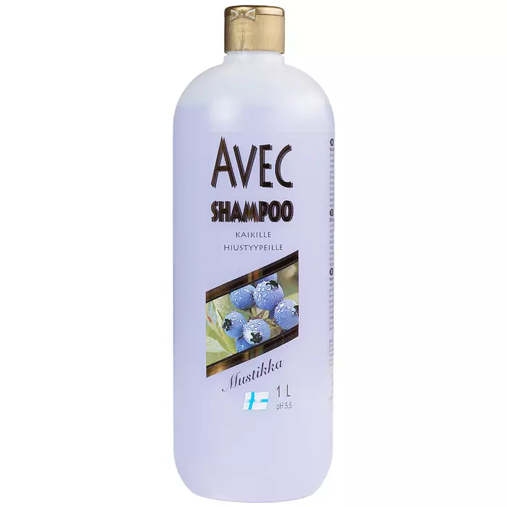 Avec shampoo mustikka 1 litra - Shampoot - 6419642302122 - 1