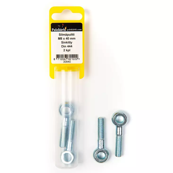 Silmäpultti M8 x 40 mm Din 444 - Kiinnitysrenkaat ja nostorenkaat - 8712067821222 - 1
