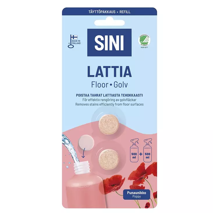 Sini lattia uudelleentäyttötabletit - Puhdistusliinat ja pesusienet - 6423800070082 - 1