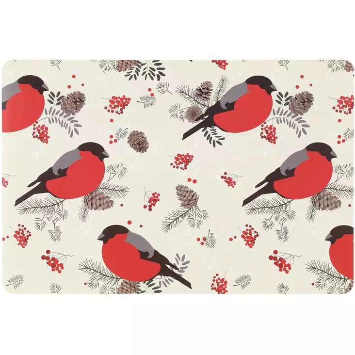 Pöytätabletti winteria punatulkku - Joulutekstiilit ja asusteet - 6410416510552 - 1