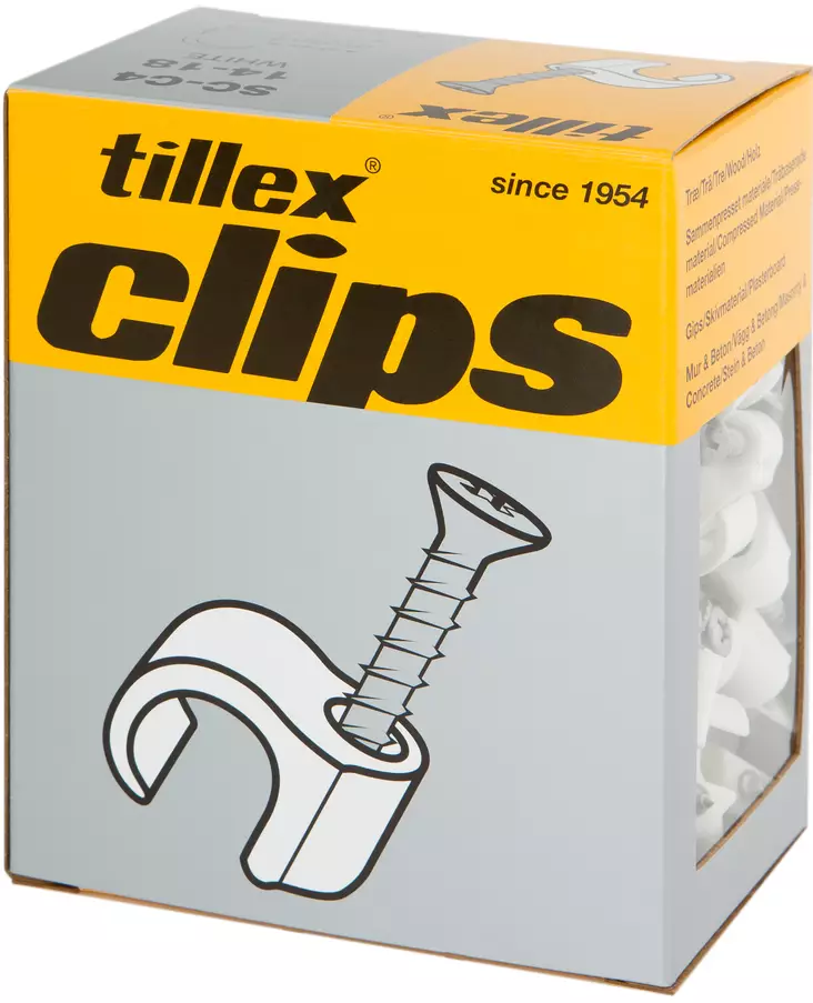 Tillex ruuvikiinnike SC 8-12 V5x33 100kpl - Johdonsuojat ja johdon kiinnitystarvike - 5701925171312 - 1