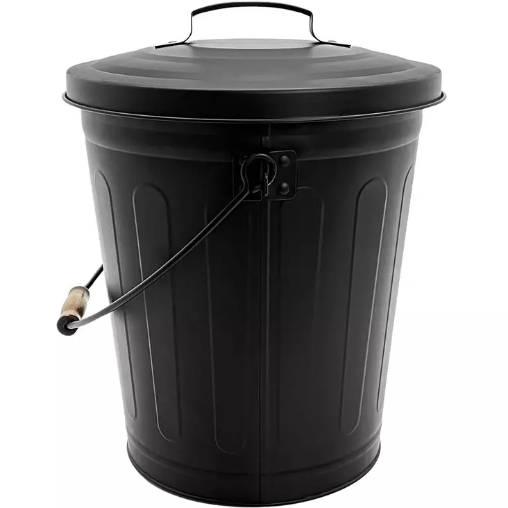 sinkkiämpäri sangalla 17 litraa mattamusta - Sinkkiämpärit - 6438168112282 - 1