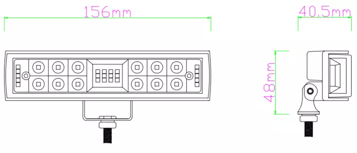 Työvalo LED Side Shooter 102W 10200lm - Työvalot - 109-44102 - 2