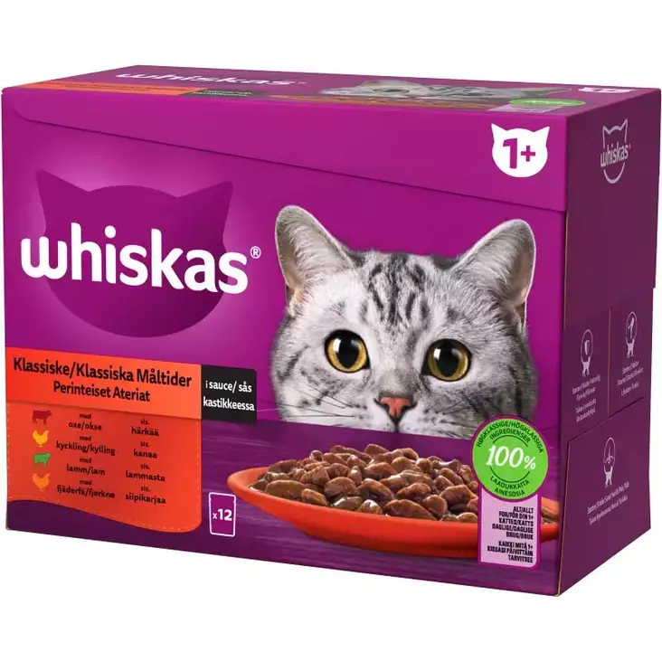 whiskas perinteiset ateriat yli 1-vuotiaalle kissalle - Kissan märkäruoka - 3065890154872 - 1