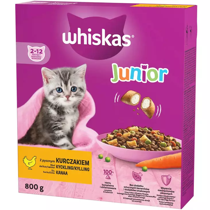 Kissanpennun kuivaruoka whiskas junior kana - Kissan kuivaruoka - 5900951305542 - 1
