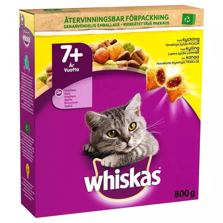 Whiskas kuivaruoka yli 7 vuotiaalle kissalle - Kissan kuivaruoka - 5900951294112 - 1