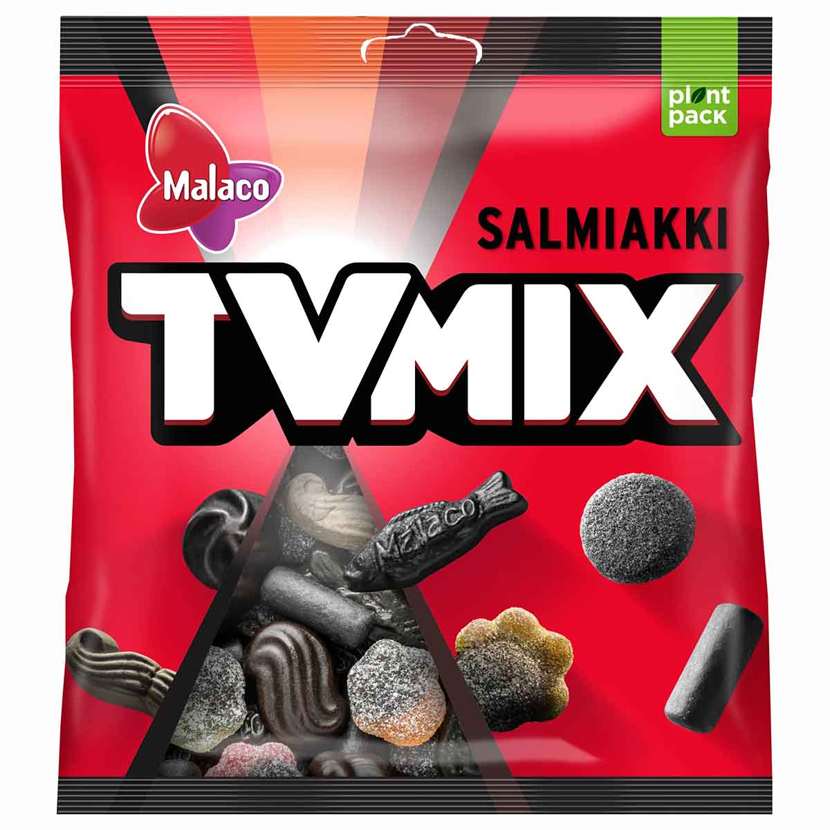 TV Mix Salmiakki karkkipussi 280g Sekoitus erilaisia salmiakkikarkkeja