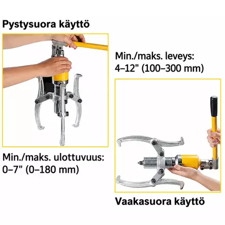 Vevor 3 leukainen hydraulinen ulosvedin - Auton irroitustyökalut - 6438471033373 - 2