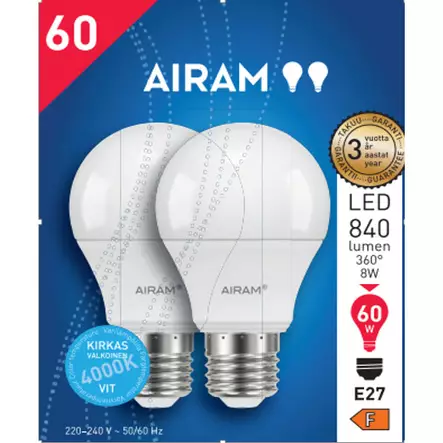 Airam 60w led lamput - E27 lamput - 6435200310873 - 2
