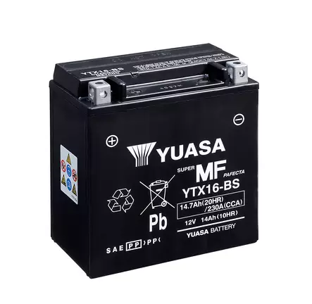 Akku Yuasa YTX16(WC) 5,69kg - Pienkoneakut 10-30Ah - 5050694044113 - 2