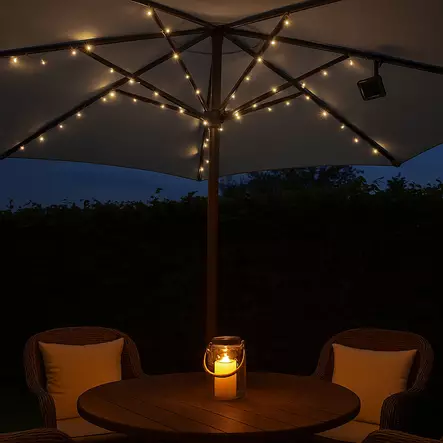 Aurinkokennovalosarja aurinkovarjoon - Aurinkokennovalaisimet - 8719202528763 - 2