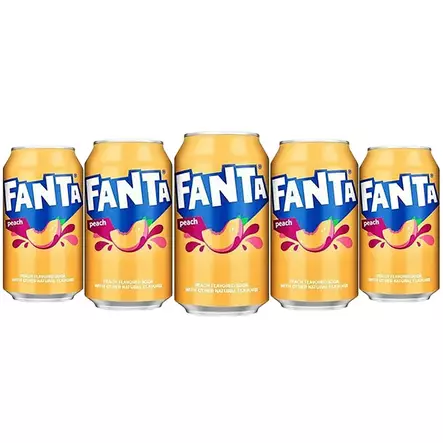 Fanta persikka tölkki 355 ml persikan maku tukkupakkauksessa - Virvoitusjuomat - 64300540810303 - 1