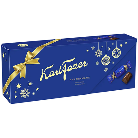 Karl fazer maitosuklaakonvehti 250 g rasia ? sinisiä kääreitä ja klassista maitosuklaata - Suklaalevyt ja konvehdit - 6416453053113 - 1