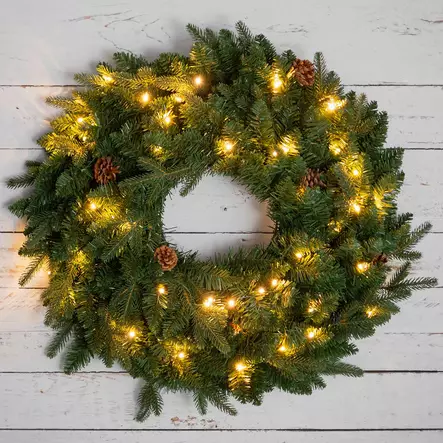 Led havukranssi 60 cm ulkokäyttöön - Havukranssit ja havuköynnökset - 6410416420943 - 1