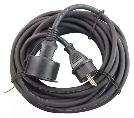 Jatkojohto kumi 20m VSKB 3x1,5mm läpällä - Jatkojohdot ulkokäyttöön 230V - 6438140273123 - 1