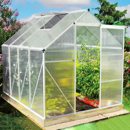 kasvihuone 4,8m2 sunor sokkelilla - Kasvihuoneet ja viljelylaatikot - 6438168083803 - 1