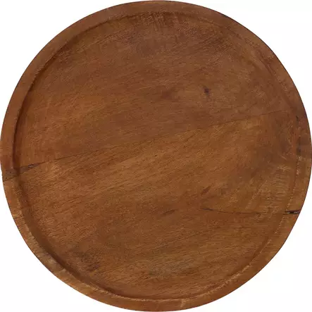 Pyöreä puinen tarjotin 28 cm pähkinä - Tarjoilukulhot ja tarjoiluastiat - 8721037534673 - 1