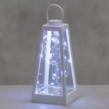 Led lyhty valkoinen paristoilla - Led-lyhdyt - 6410416374413 - 2
