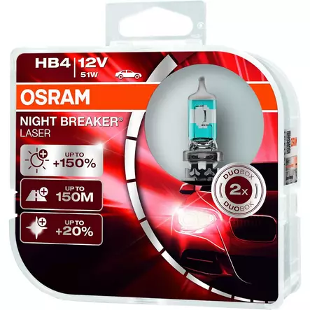 Osram night breaker laser 12v 51w hb4 - Halogeenipolttimot - 4052899992153 - 1