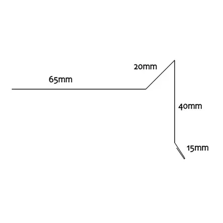 Musta päätylista huopakaton päätyräystäälle - Piipputarvikkeet ja vedonparantajat - 6430070622163 - 2