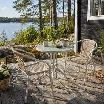 Parvekekalusto pyöreä pöytä bistro - Terassikalusteet - 6438471351613 - 1
