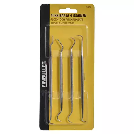 Finbullet koukku ja piikkisarja auton ja koneiden huoltoon - Lastat ja skrapat - 6438152050453 - 2