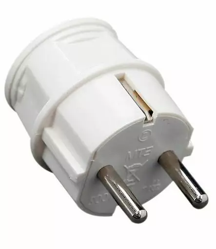 Pistotulppa maadoitettu valkoinen EDC - Pistotulpat - 6438140940223 - 1