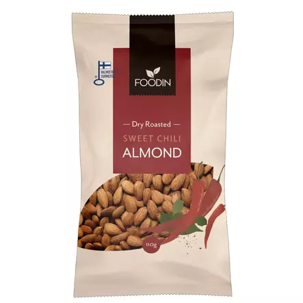 Foodin sweet chili almond - Pähkinät, siemenet ja levitteet - 6430048239423 - 1