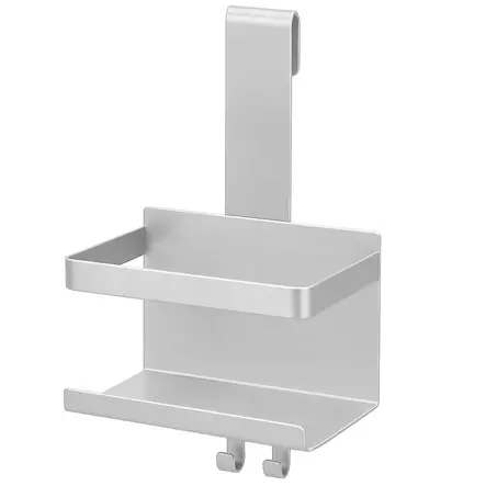 Irrotettava seinäteline nestesaippualle ja pyyhkeille - Muut kylpyhuonekalusteet - 6410416561493 - 1