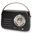 Nedis retro fm radio pu kahvalla pöydällä - Stereot ja kelloradiot - 5412810477043 - 1