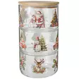 Säilytyspurkki xmas lasi 3 kerros - Jouluastiat - 8721461020773 - 1
