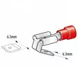 haaroitusliitin 6,3mm autoline punainen - Abikot - 6438255200403 - 2