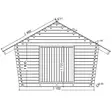 Puuliiterin mitat umpiseinäinen lato 10m2 - LP Garden piharakennukset - 6424110255503 - 3