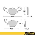 Jarrupalasarja eteen ProX RM80/85 '96-04 - Motocrosspyörien ja endurojen jarrupalat - 6438471311563 - 2