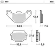 Jarrupalat taakse Kawasaki/Husaberg - Moottoripyörän jarrupalat - 8790497008383 - 2