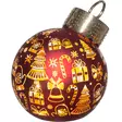 Joulupallo 12 cm lahjat lasikoriste winteria - Pöytävalokoristeet - 6410416504353 - 1