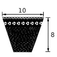 Tuulettimenhihna avx 10x1150 - Työkoneen hihnat - 4044978167033 - 2