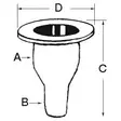 Läpivienti valkoinen muovi 3/4" - Veneen läpiviennit ja putkiosat - 8033137029363 - 2
