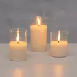 Lämpimän valkoiset led kynttilät lasikipossa finnlumor milton - Led-kynttilät - 6410416482323 - 2