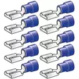 lattaliittimet 6,3mm 10kpl sininen - Abikot - 6438255200373 - 1