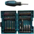 Makita 44 osainen ruuvikärkisarja kotelossa, mukana räikkäväännin, magneettihylsyt ja eripituiset ruuvikärjet - Porakoneen kärjet - 197050364623 - 1
