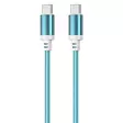 Kaapeli punottu 30w sininen 0,5m usb c usb c - HDMI-, USB- ja datakaapelit - 6430076524133 - 1